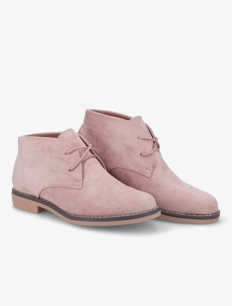 Derbies montantes suédées - Rose - 1