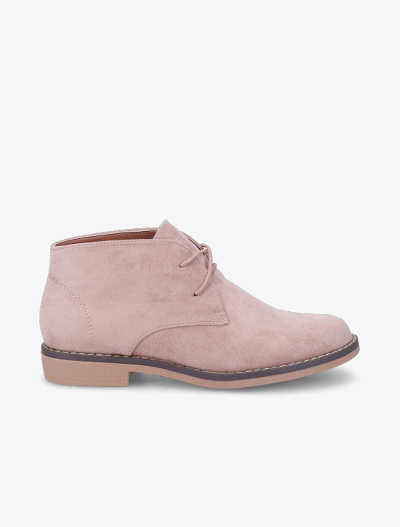 Derbies montantes suédées - Rose - 2
