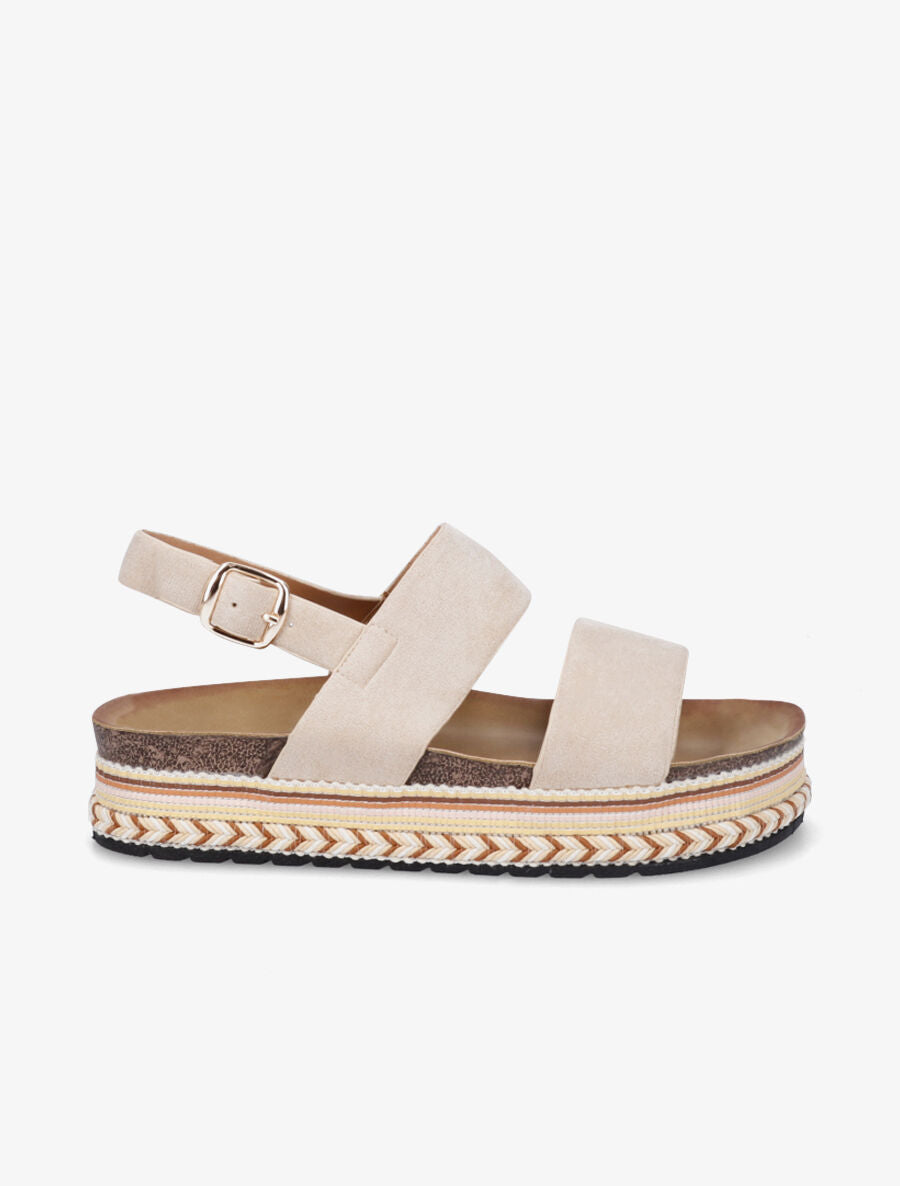Sandales à semelle stylisée - Beige - 5