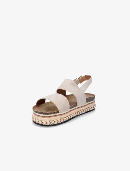Sandales à semelle stylisée - Beige - 3