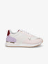 Sneakers en simili à détail métallique - Rose - 1