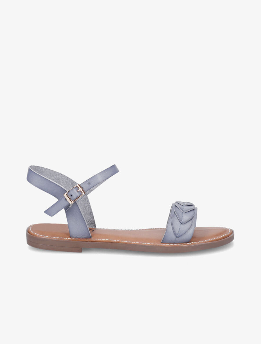 Nu-pieds à bride style écailles - Bleu - 1