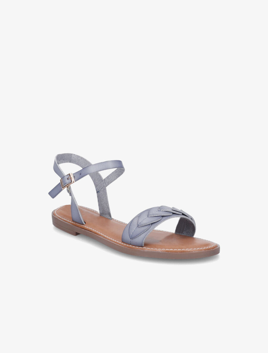 Nu-pieds à bride style écailles - Bleu - 2