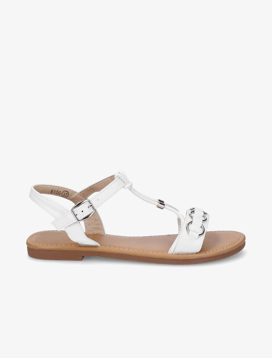 Nu-pieds brides à anneaux - Blanc - 1