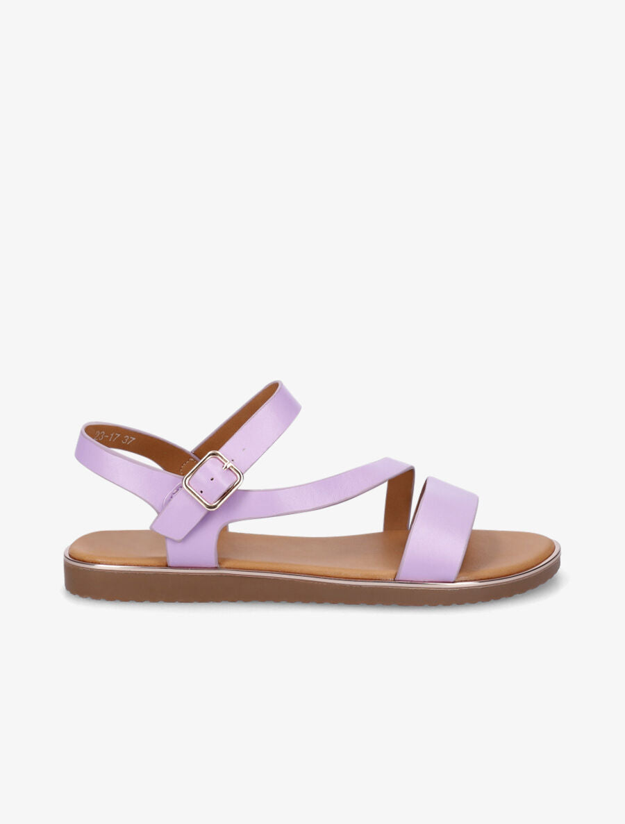 Nu-pieds à brides asymétriques - Lilas - 1