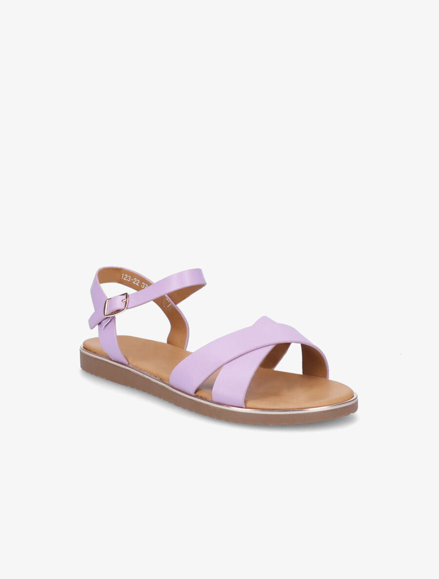 Nu-pieds basiques croisés - Lilas - 2