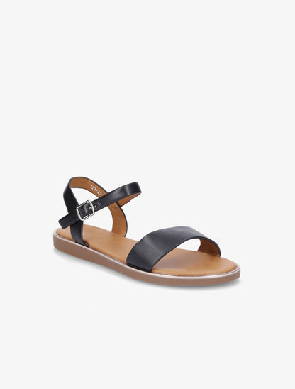 Nu-pieds basiques en simili - Noir - 2