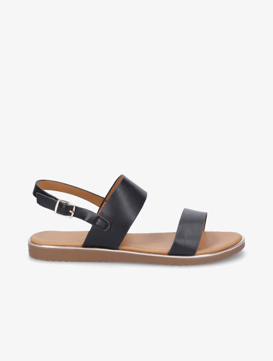 Nu-pieds classiques en simili - Noir - 1