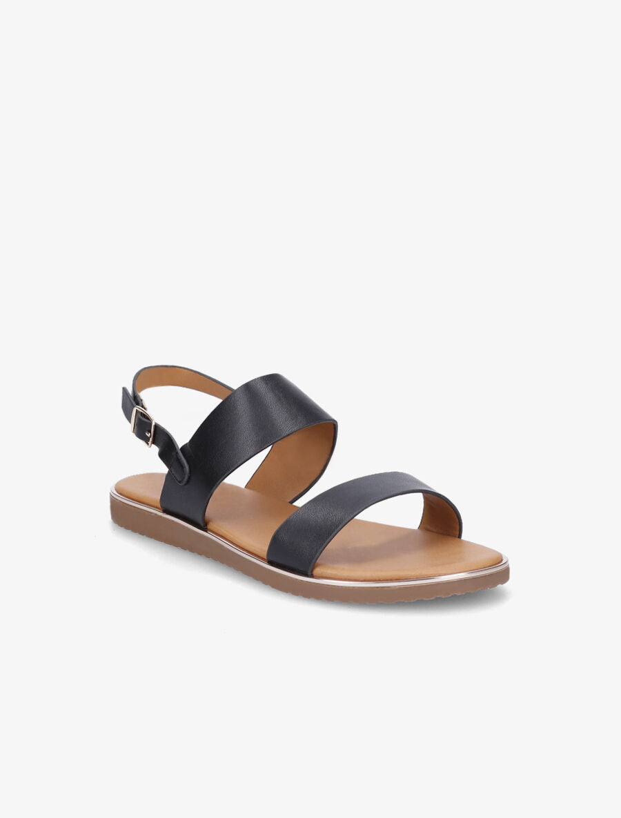 Nu-pieds classiques en simili - Noir - 2