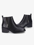 Bottines à zip ouvert décoratif - Noir - 5