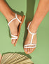 Nu-pieds à bride en T python - Blanc - 1