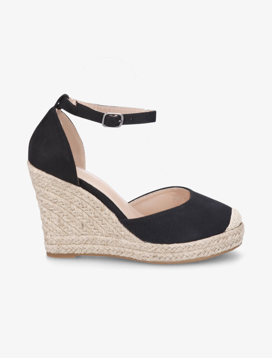 Espadrilles hautes en suédine - Noir - 1