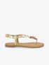 Nu-pieds tressés en tissu satiné - Vert - 5