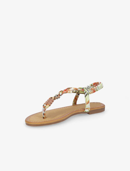 Nu-pieds tressés en tissu satiné - Vert - 3