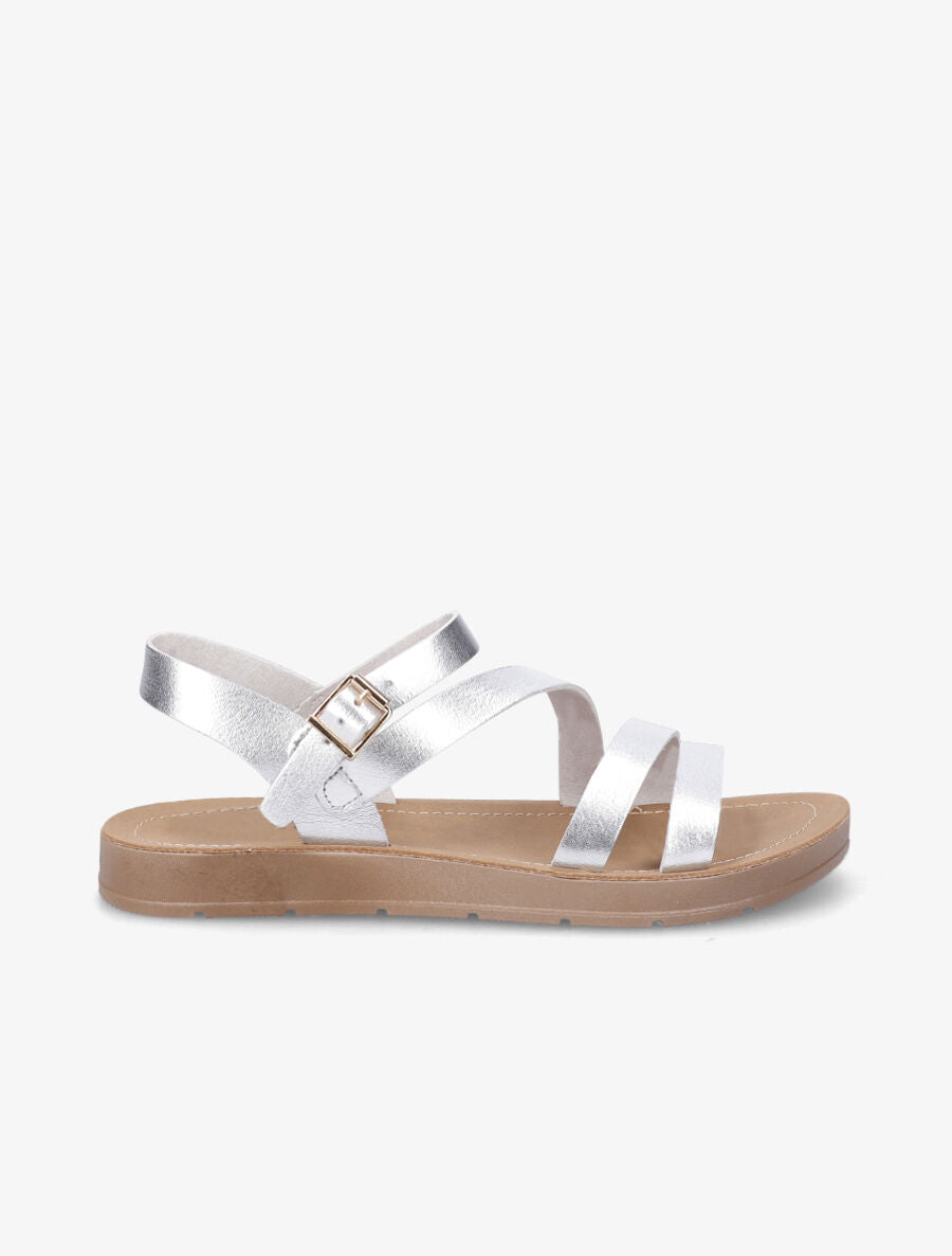 Nu-pieds en simili - Argent - 1