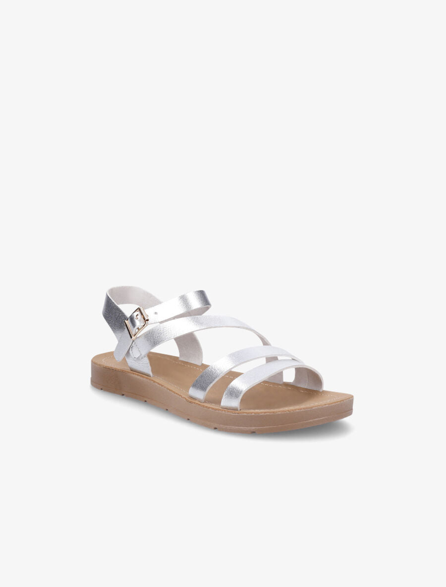 Nu-pieds en simili - Argent - 2
