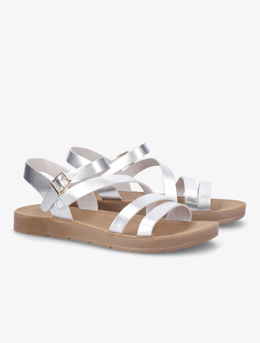 Nu-pieds en simili - Argent - 4