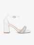 Sandales en simili à brides ornées de strass - Blanc - 5