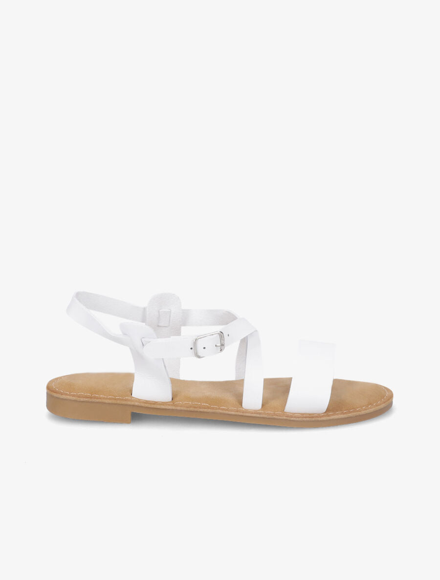 Nu-pieds en simili classiques - Blanc - 1