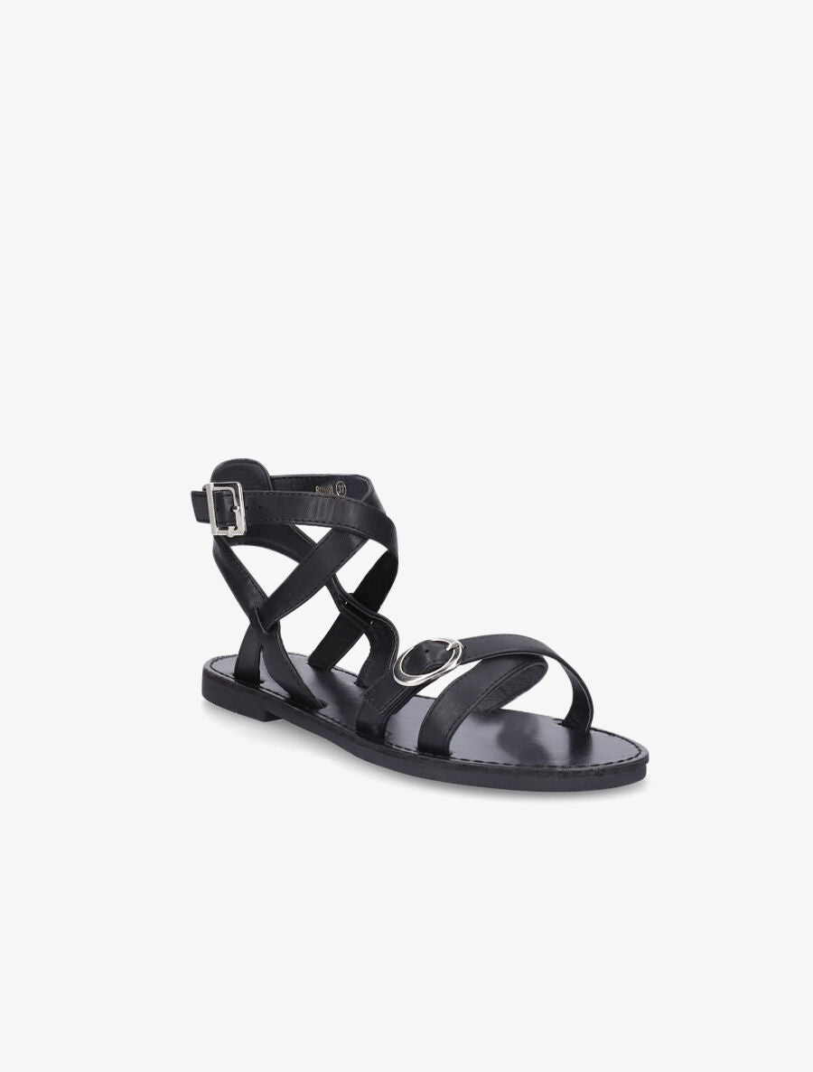 Nu-pieds à boucles - Noir - 2