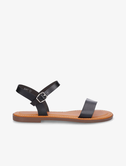 Nu-pieds plats basiques - Noir - 5