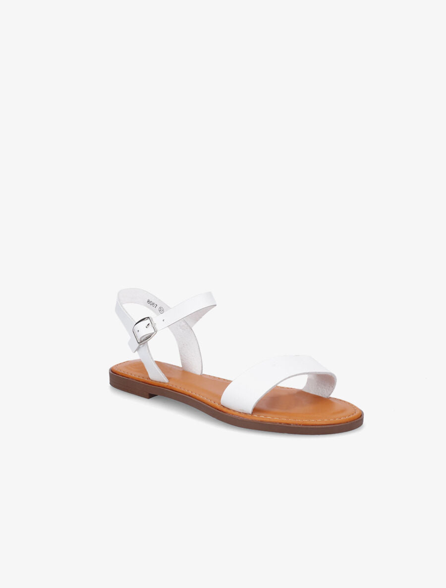 Nu-pieds plats basiques - Blanc - 2