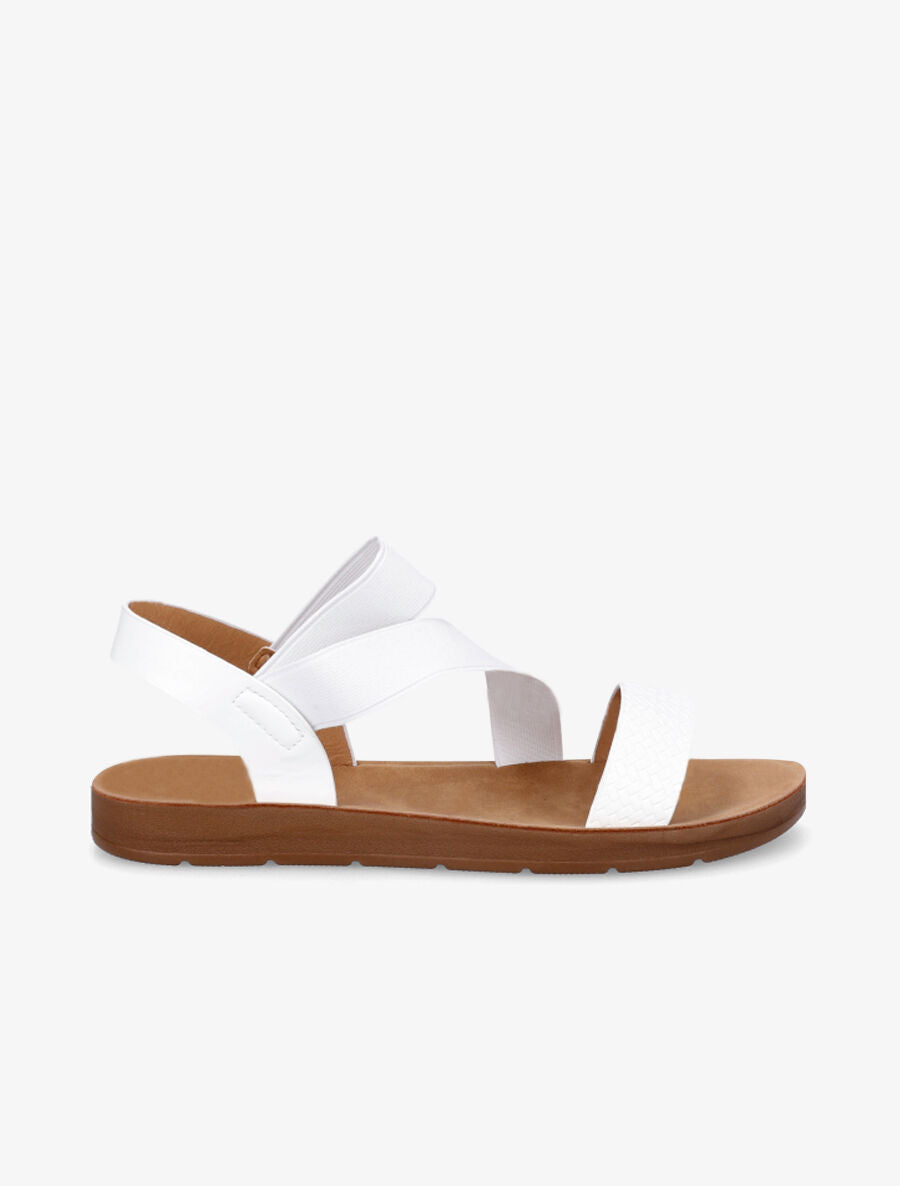 Nu-pieds élastiqués - Blanc - 1