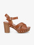 Sandales hautes style sabot - Camel - 1