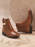 Bottines à boucle - Camel - 1
