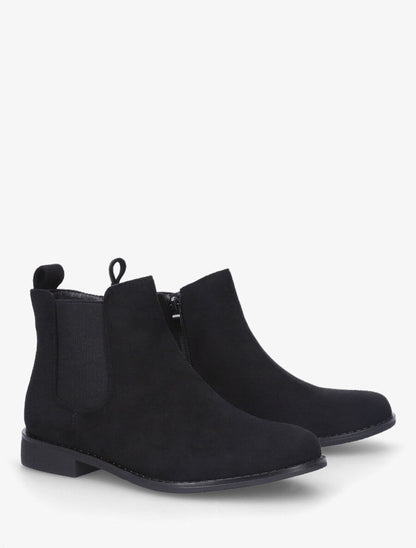 Bottines plates en suédine - Noir - 4
