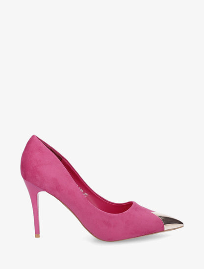 Escarpins hauts en suédine - Fuchsia - 1