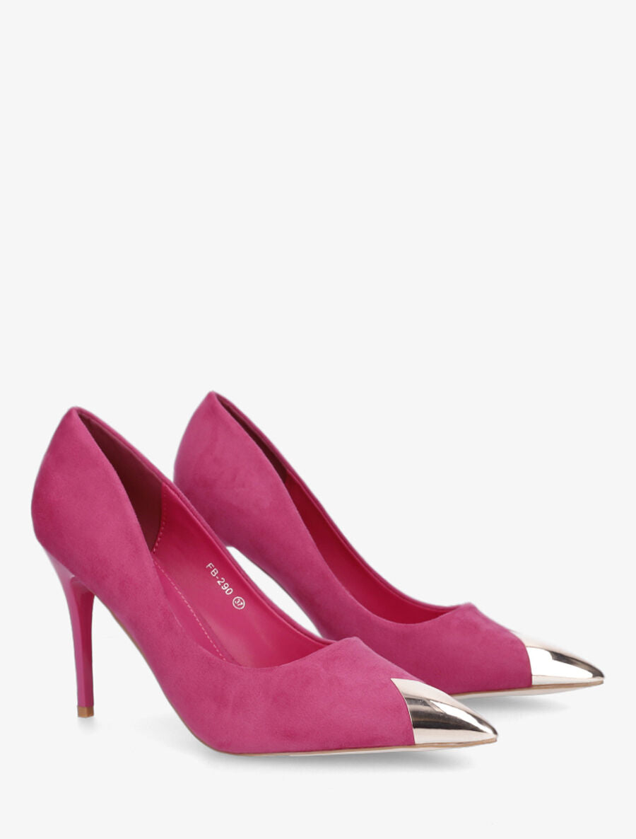 Escarpins hauts en suédine - Fuchsia - 4