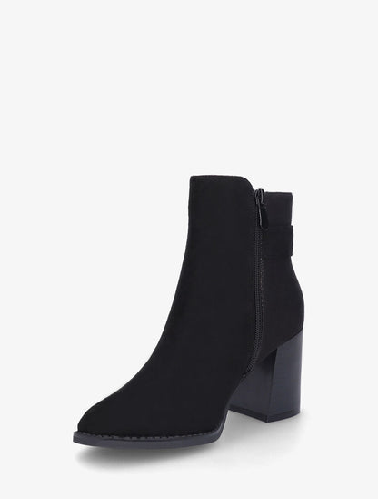 Bottines mi-hautes irisées en suédine - Noir - 3