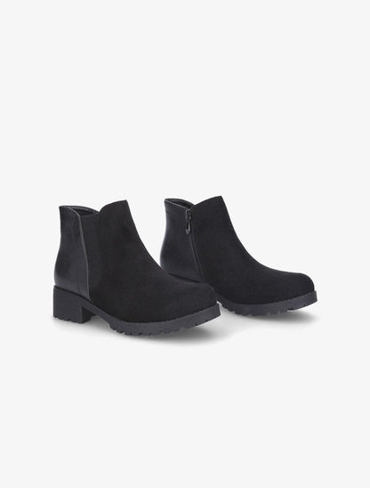 Boots bimatière noir - Noir - 4