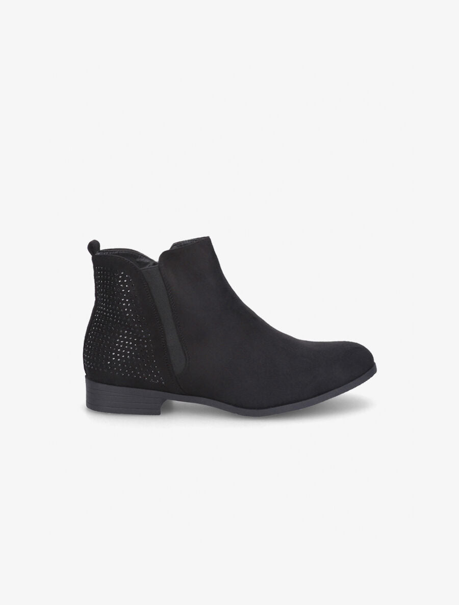 Boots arrière strassé noir - Noir - 1