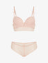 Ensemble soutien-gorge et culotte et bijoux strassé - Rose - 1